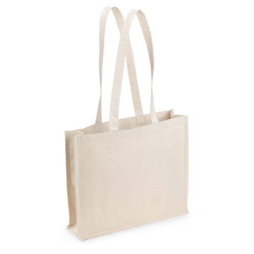 10 sacs en coton avec soufflets naturel