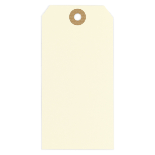 Étiquette cartonnée crème 140 x 70 mm