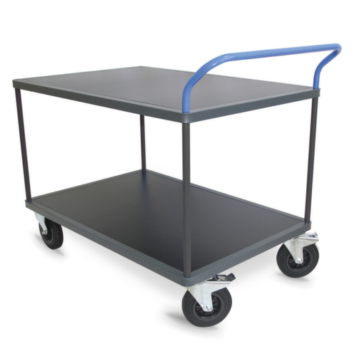 chariot à étagères avec 2 tablettes en MDF