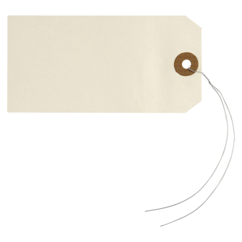 Étiquette cartonnée fil crème 90 x 44 mm