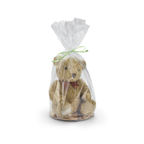 100 sachets transparents à fond carton rond