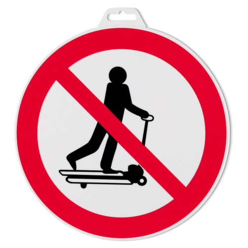 Panneau interdit de monter sur le transpalette