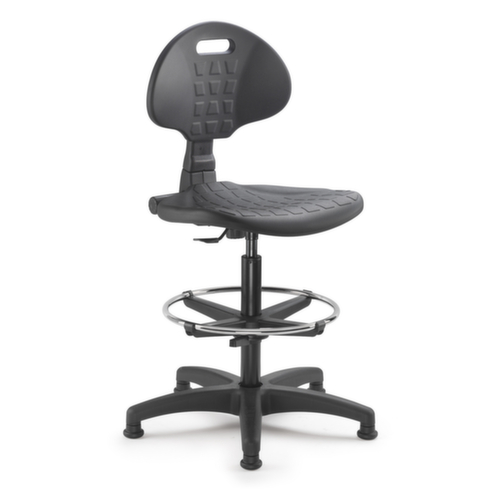 Siège d'atelier très haut avec dossier