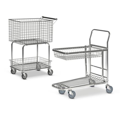 Chariot à panier emboîtable