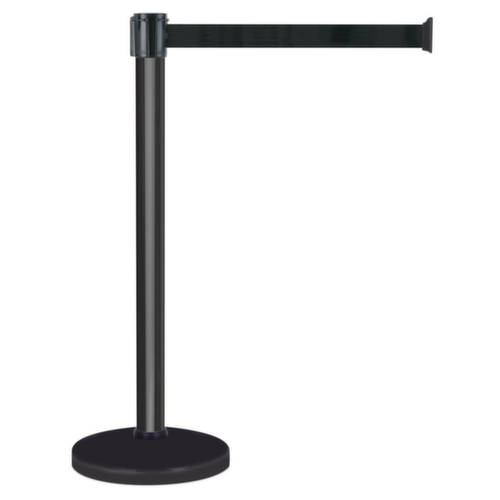 Système de guidage des personnes, longueur de la courroie 3 m, montant noir