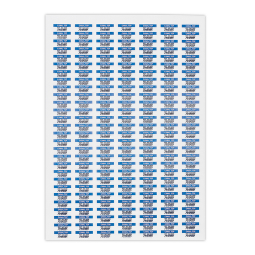 Étiquette en polyester blanc mat (50 planches)