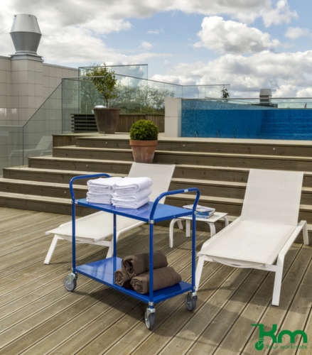 Kongamek Chariot à étagères 900x440 mm, force 250 kg, 2 plateaux