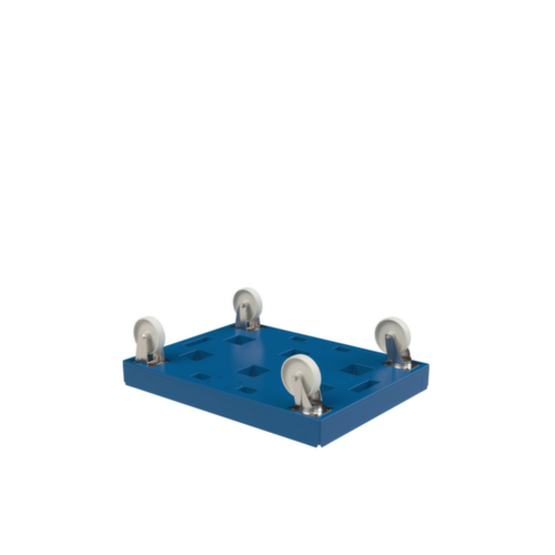 Rouleau de transport FAVORIT XL avec surface de chargement en plastique, force 300 kg, polyamide bandage