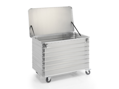 Gmöhling Chariot conteneur aluminium G®-DOCU, capacité 656 l