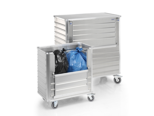 Gmöhling Chariot à caisses en aluminium avec paroi pliante, capacité 1050 l