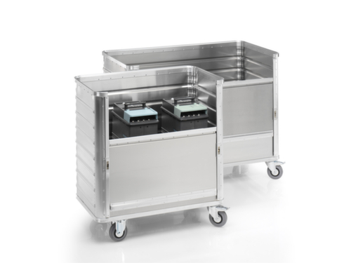 Gmöhling Chariot à caisses en aluminium avec ouverture d'accès, capacité 355 l