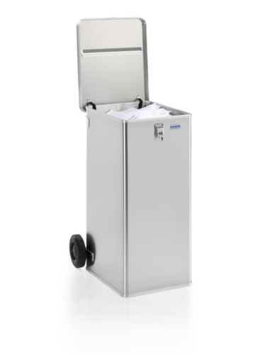 Gmöhling Conteneur G®-DOCU mobile pour l'Gmöhling élimination des dossiers en aluminium G®-DOCU, capacité 240 l