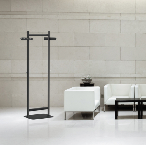 MAUL Porte-manteau MAULsalsa, avec 8/2 crochets, noir de sécurité RAL9004