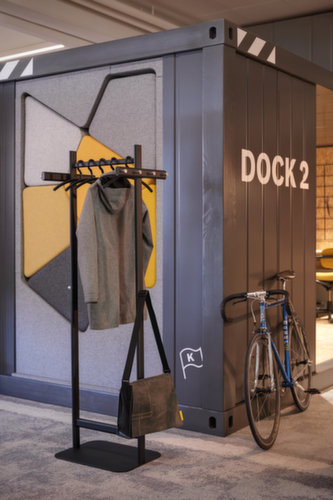 MAUL Porte-manteau MAULsalsa, avec 8/2 crochets, noir de sécurité RAL9004