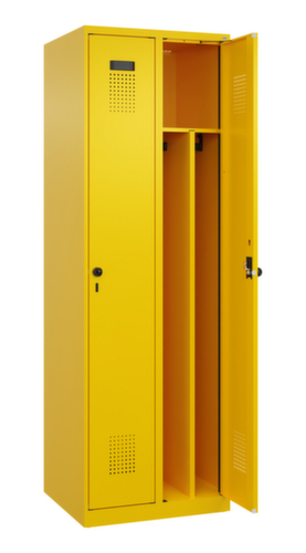 C+P Armoire vestiaire Evolo PLUS pour une séparation en noir et blanc, largeur de compartiment 300 mm