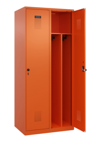 C+P Armoire vestiaire Evolo PLUS pour une séparation en noir et blanc, largeur de compartiment 400 mm