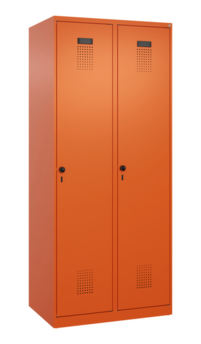 C+P Armoire vestiaire Evolo PLUS pour une séparation en noir et blanc, largeur de compartiment 400 mm