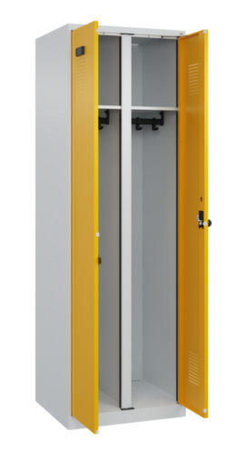 C+P Armoire vestiaire noir-blanc Evolo PLUS avec double compartiment