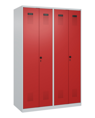 C+P Armoire vestiaire pour EPI Evolo PLUS pour une séparation en noir et blanc, largeur de compartiment 300 mm