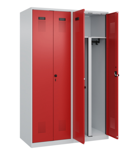 C+P Armoire vestiaire pour EPI Evolo PLUS pour une séparation en noir et blanc, largeur de compartiment 300 mm