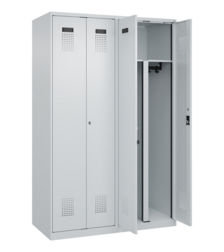 C+P Armoire vestiaire pour EPI Evolo PLUS pour une séparation en noir et blanc, largeur de compartiment 300 mm