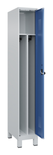 C+P Armoire vestiaire Evolo PLUS pour une séparation en noir et blanc, largeur de compartiment 300 mm