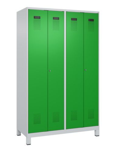 C+P Armoire vestiaire pour EPI Evolo PLUS pour une séparation en noir et blanc, largeur de compartiment 300 mm