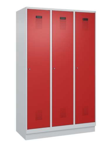 C+P Armoire vestiaire Evolo PLUS pour une séparation en noir et blanc, largeur de compartiment 400 mm
