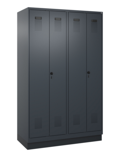 C+P Armoire vestiaire pour EPI Evolo PLUS pour une séparation en noir et blanc, largeur de compartiment 300 mm