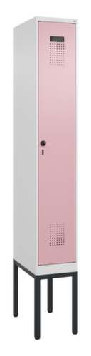 C+P Armoire vestiaire Evolo PLUS pour une séparation en noir et blanc, largeur de compartiment 300 mm