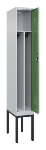 C+P Armoire vestiaire Evolo PLUS pour une séparation en noir et blanc, largeur de compartiment 300 mm