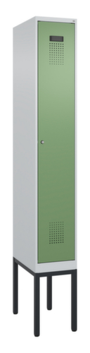 C+P Armoire vestiaire Evolo PLUS pour une séparation en noir et blanc, largeur de compartiment 300 mm