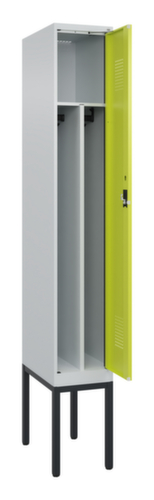 C+P Armoire vestiaire Evolo PLUS pour une séparation en noir et blanc, largeur de compartiment 300 mm