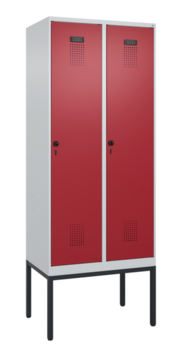 C+P Armoire vestiaire Evolo PLUS pour une séparation en noir et blanc, largeur de compartiment 400 mm