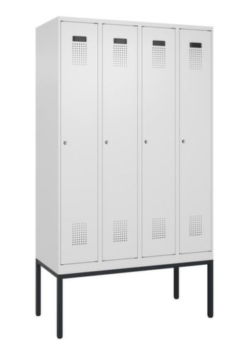 C+P Armoire vestiaire Evolo PLUS pour une séparation en noir et blanc, largeur de compartiment 300 mm