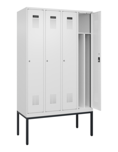 C+P Armoire vestiaire Evolo PLUS pour une séparation en noir et blanc, largeur de compartiment 300 mm