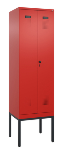 C+P Armoire vestiaire pour EPI Evolo PLUS pour une séparation en noir et blanc, largeur de compartiment 300 mm