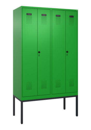 C+P Armoire vestiaire pour EPI Evolo PLUS pour une séparation en noir et blanc, largeur de compartiment 300 mm
