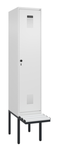 C+P Armoire vestiaire Evolo PLUS avec banc suspendu, largeur de compartiment 400 mm