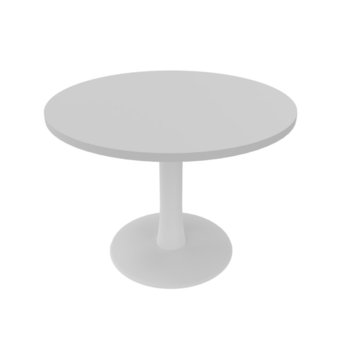 Quadrifoglio Table de conférence IDEA+, Ø 1000 mm, panneau gris