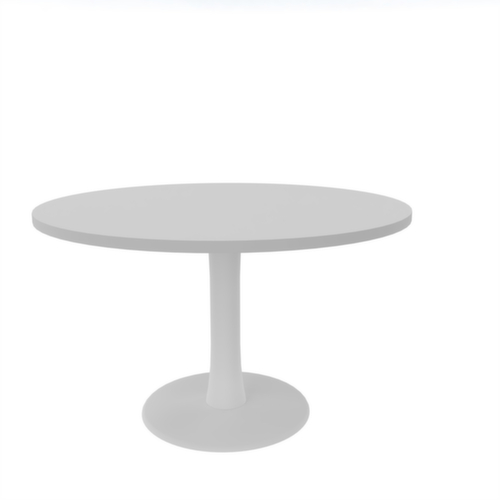 Quadrifoglio Table de conférence IDEA+, Ø 1200 mm, panneau gris