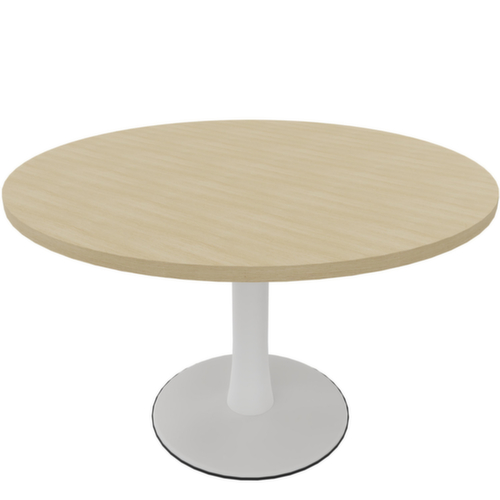 Quadrifoglio Table de conférence IDEA+, Ø 1200 mm, panneau chêne