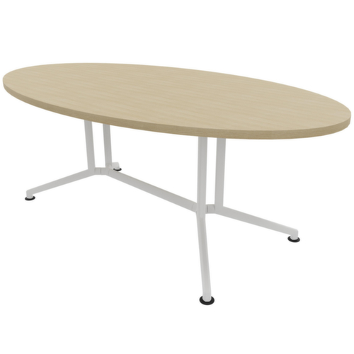 Quadrifoglio Table de conférence X2, largeur x profondeur 2000 x 1100 mm, panneau chêne