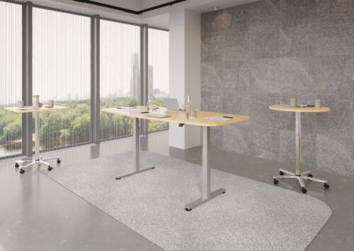 Table de conférence hauteur réglable électriquement, largeur x profondeur 2200 x 1030 mm, panneau noyer