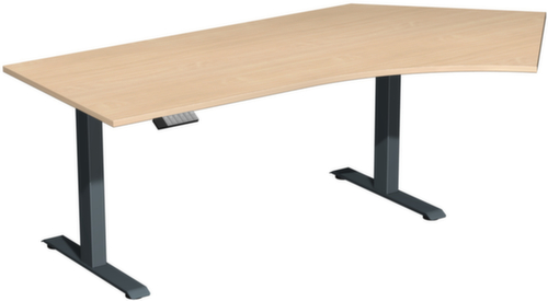 Gera table d’angle assis-debout à hauteur réglable électriquement Elevate Plus