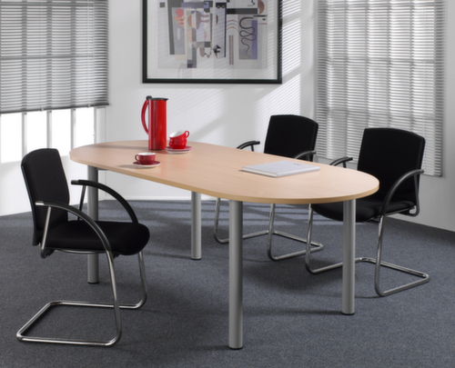 Gera Table de conférence Basis, largeur x profondeur 2000 x 900 mm, panneau hêtre