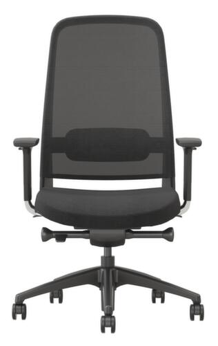 UDOBÄR Fauteuil de bureau pivotant Orsa avec accoudoirs 4D, Dossier maille, noir