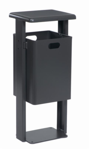 Poubelle avec toit de protection