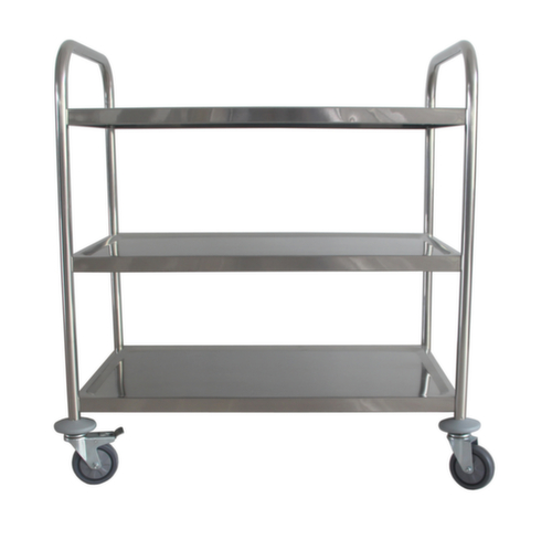 UDOBÄR Chariot pour l'alimentaire en acier inoxydable, force 150 kg, 3 plateaux
