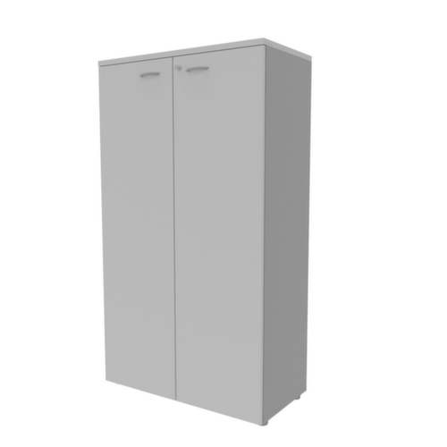 Quadrifoglio Armoire de bureau Practika, 4 hauteurs des classeurs, alu/gris